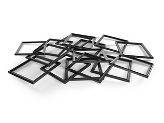 Stack of black bagets