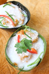Fish and curry with coconut milk thai food
