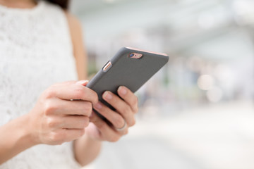 Woman use of cellphone