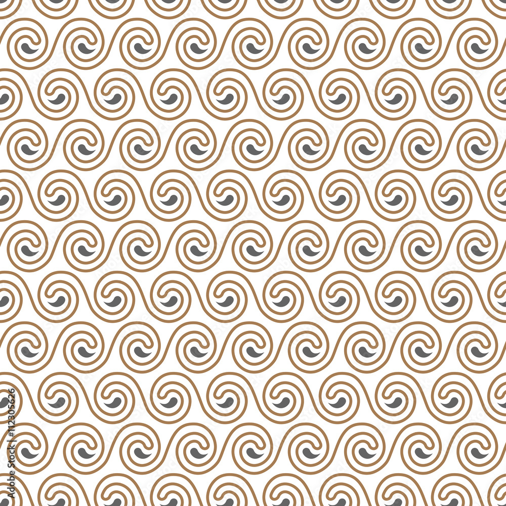 Poster seamless elegant pattern with swirls