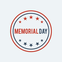 Memorial Day Vector Set | Patriotic American Flag  Vector Set. Stars Stripes and flag. Vector illustration.
