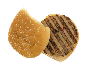 Veggie burger isolated on white background