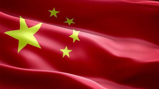 China national flag. Infinite loop. New effect and different lightining.