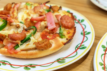 Close up of pizza