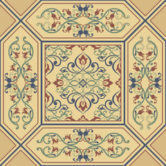 seamless patchwork tile with Moroccan motives