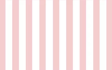 Deurstickers Verticale strepen roze en witte streep behang achtergrond