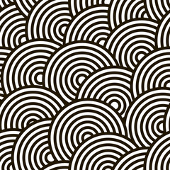 High contrast circles seamless pattern