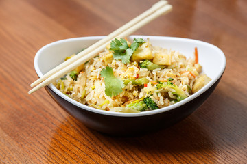 Asian riсe with tofu and vegetables