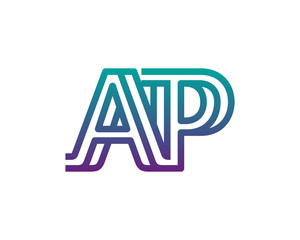 AP lines letter logo