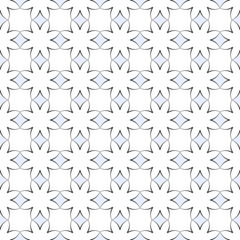 Abstract seamless stylized flowers pattern in oriental style