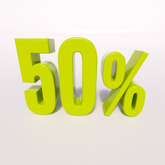 Percentage sign, 50 percent