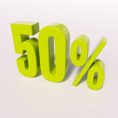 Percentage sign, 50 percent