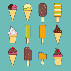 Ice cream collection set
