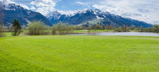 Golf course in mountains
