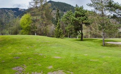 Golf course in mountains