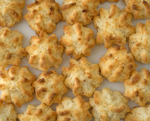 Close view of sugar free coconut macaroons