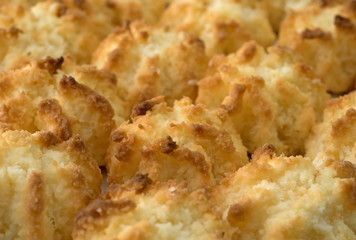 Close view of sugar free coconut macaroons