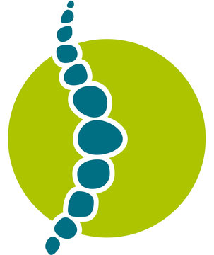 Logo, Signet oder Flat Icon zu Orthop&auml;die, Osteopathie, Spa, Physiotherapie und Massage