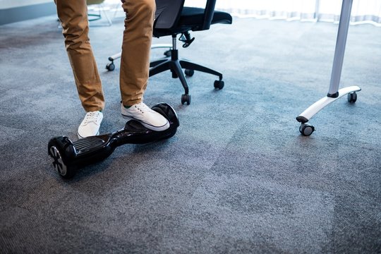 Man using a smart balance wheel 