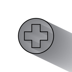 Medical cross line icon .vector