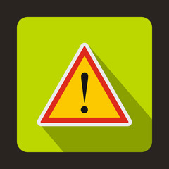 Warning attention sign with exclamation mark icon