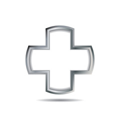 Medical cross line icon .vector