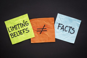 limiting beliefs are not facts - obrazy, fototapety, plakaty