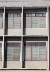 Facade of office concrete building.