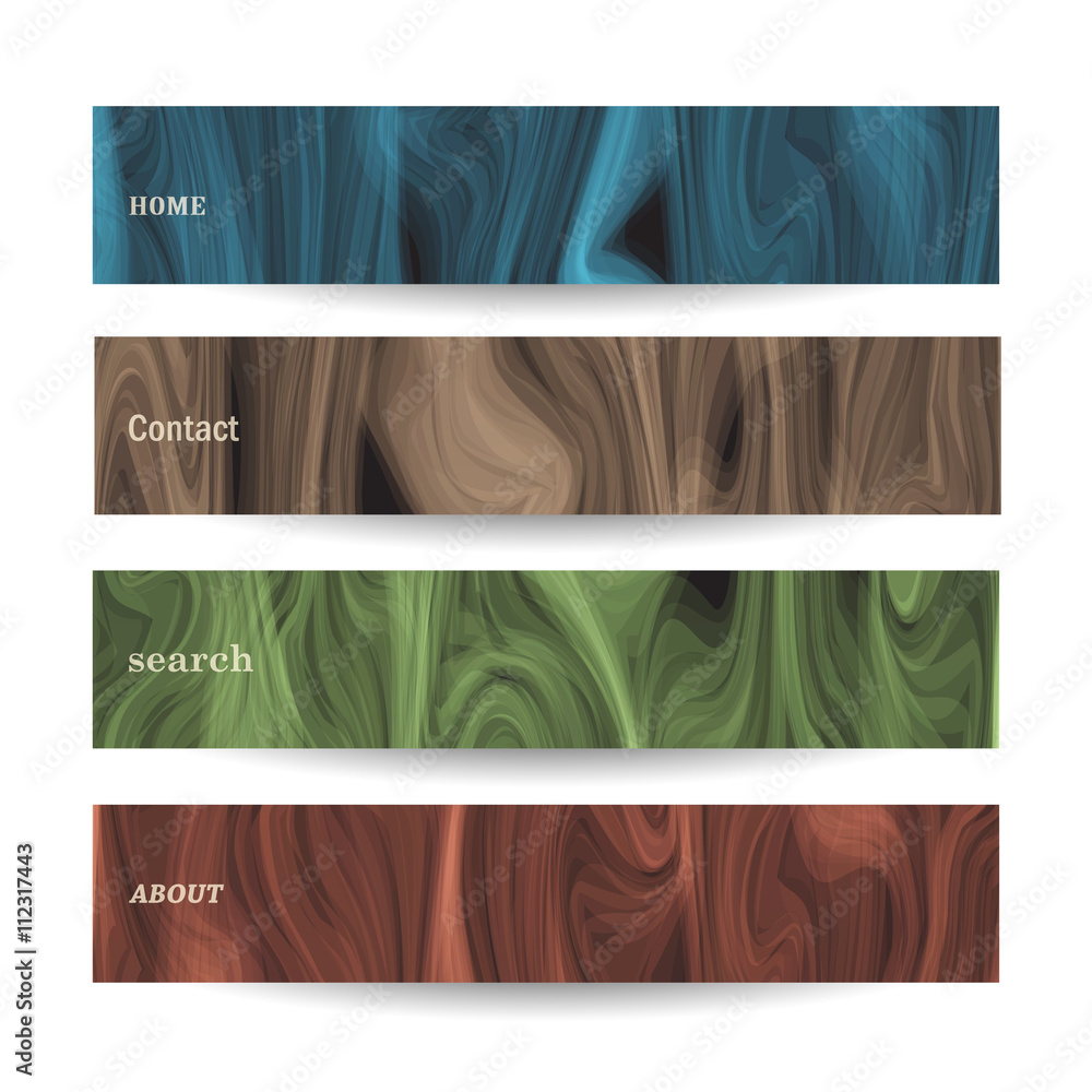 Wall mural banners with abstract pattern