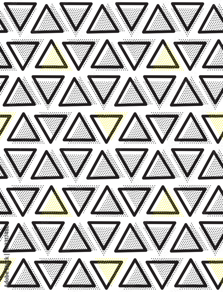 Aufkleber vector geometric seamless pattern. abstract dotted triangle