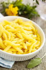 Fresh pasta with sage
