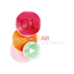 Colorful glass circles composition