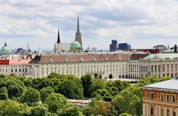 Wien Panorama von oben, Hofburg