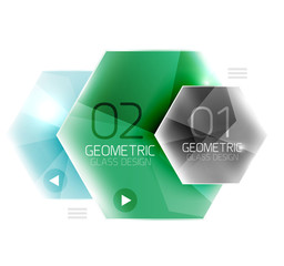 Glass color hexagons