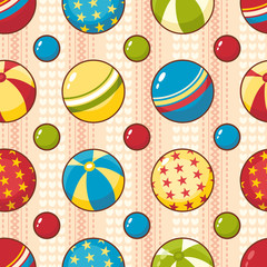 Balls. Seamless pattern.