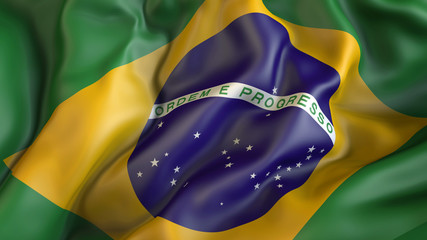 Brazil flag 3d rendering