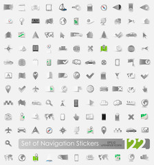 Set of navigation stickers