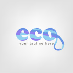 Water natural eco logo. 