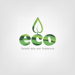 Leaf Logo., Forest Eco Concept Icon 