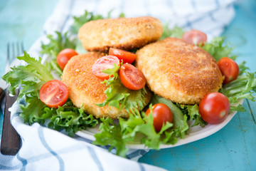 Homemade chicken cutlets
