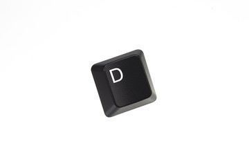 Angled keyboard key - letter D