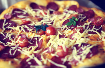 macro baked pizza toppings