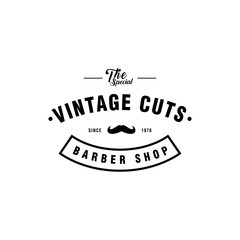 Vintage barber shop logo