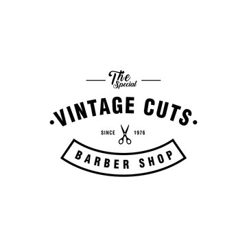 Vintage barber shop logo