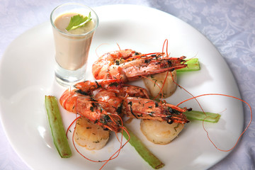 shrimps on plate