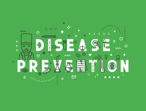 Medicine concept design disease prevention. Creative design elements for websites, mobile apps and printed materials. Medicine banner design