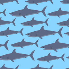 Sharks seamless background.