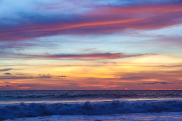 Fototapeta premium Majestic sunset on the andaman sea, Thailand