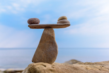 Zen-like on seashore