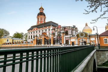 View of Trinity Cathedral of Alexander Nevsky Lavra in St. Peter
